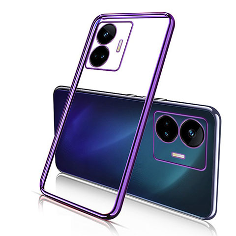 Custodia Silicone Trasparente Ultra Sottile Cover Morbida H01 per Realme GT Neo5 SE 5G Viola