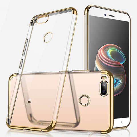 Custodia Silicone Trasparente Ultra Sottile Cover Morbida H01 per Xiaomi Mi A1 Oro