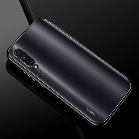 Custodia Silicone Trasparente Ultra Sottile Cover Morbida H01 per Xiaomi Mi A3 Nero