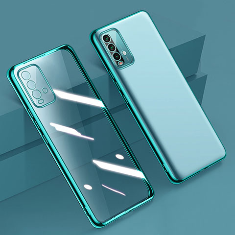 Custodia Silicone Trasparente Ultra Sottile Cover Morbida H01 per Xiaomi Redmi 9 Power Verde