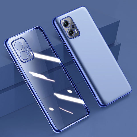 Custodia Silicone Trasparente Ultra Sottile Cover Morbida H01 per Xiaomi Redmi Note 11T Pro 5G Blu