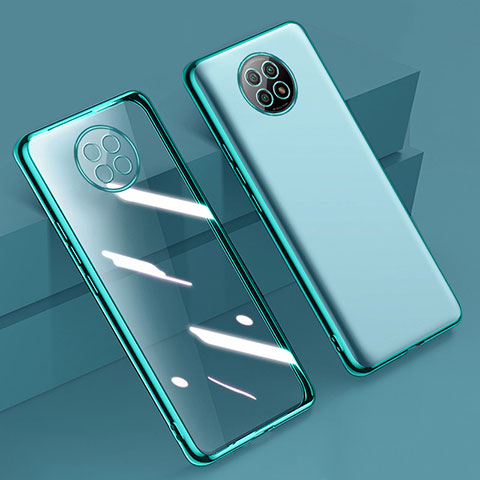 Custodia Silicone Trasparente Ultra Sottile Cover Morbida H01 per Xiaomi Redmi Note 9 5G Verde