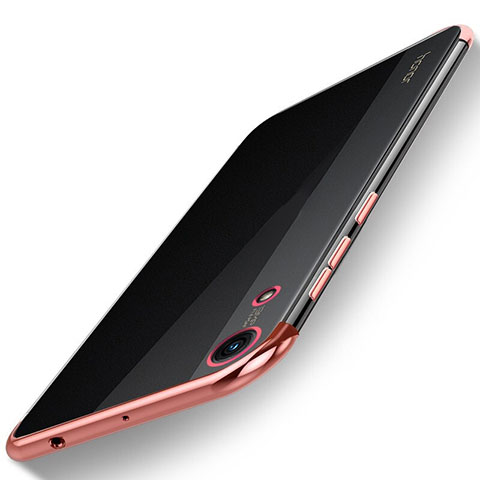 Custodia Silicone Trasparente Ultra Sottile Cover Morbida H02 per Huawei Honor 8A Oro Rosa