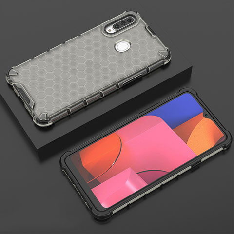 Custodia Silicone Trasparente Ultra Sottile Cover Morbida H02 per Samsung Galaxy A20s Grigio