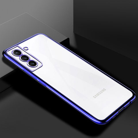 Custodia Silicone Trasparente Ultra Sottile Cover Morbida H02 per Samsung Galaxy S25 Plus 5G Blu