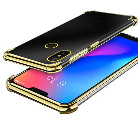 Custodia Silicone Trasparente Ultra Sottile Cover Morbida H02 per Xiaomi Mi A2 Lite Oro