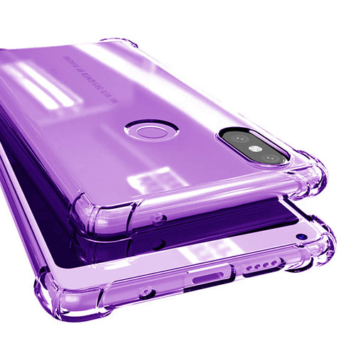 Custodia Silicone Trasparente Ultra Sottile Cover Morbida H02 per Xiaomi Mi Mix 2S Viola