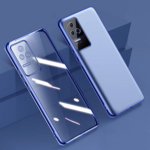 Custodia Silicone Trasparente Ultra Sottile Cover Morbida H02 per Xiaomi Poco F4 5G Blu