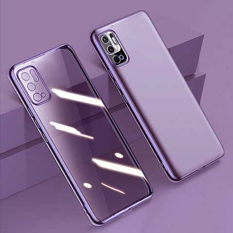 Custodia Silicone Trasparente Ultra Sottile Cover Morbida H02 per Xiaomi POCO M3 Pro 5G Viola