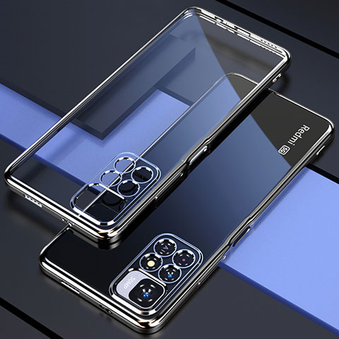 Custodia Silicone Trasparente Ultra Sottile Cover Morbida H02 per Xiaomi Poco X4 NFC Argento