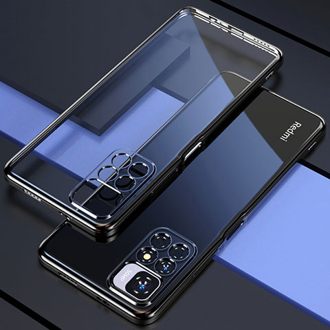 Custodia Silicone Trasparente Ultra Sottile Cover Morbida H02 per Xiaomi Redmi 10 (2022) Nero