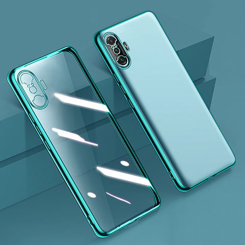 Custodia Silicone Trasparente Ultra Sottile Cover Morbida H02 per Xiaomi Redmi K40 Gaming 5G Verde