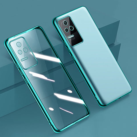 Custodia Silicone Trasparente Ultra Sottile Cover Morbida H02 per Xiaomi Redmi K50 Pro 5G Verde