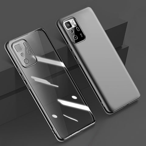 Custodia Silicone Trasparente Ultra Sottile Cover Morbida H02 per Xiaomi Redmi Note 10 Pro 5G Nero