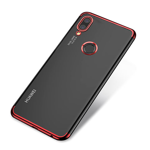 Custodia Silicone Trasparente Ultra Sottile Cover Morbida H03 per Huawei Nova 3e Rosso