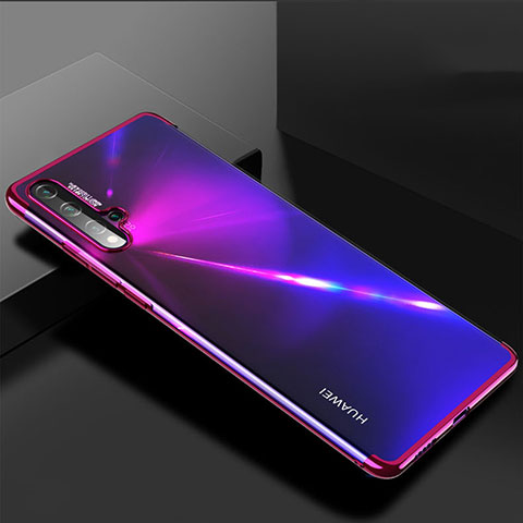 Custodia Silicone Trasparente Ultra Sottile Cover Morbida H03 per Huawei Nova 5 Viola