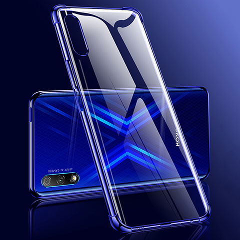 Custodia Silicone Trasparente Ultra Sottile Cover Morbida H03 per Huawei P Smart Z (2019) Blu