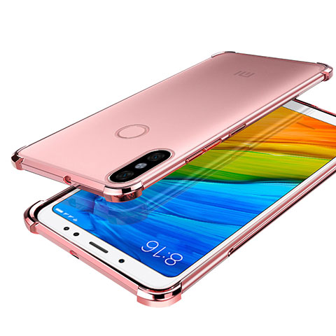 Custodia Silicone Trasparente Ultra Sottile Cover Morbida H03 per Xiaomi Mi A2 Oro Rosa