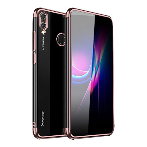 Custodia Silicone Trasparente Ultra Sottile Cover Morbida H04 per Huawei Honor 10 Lite Rosa