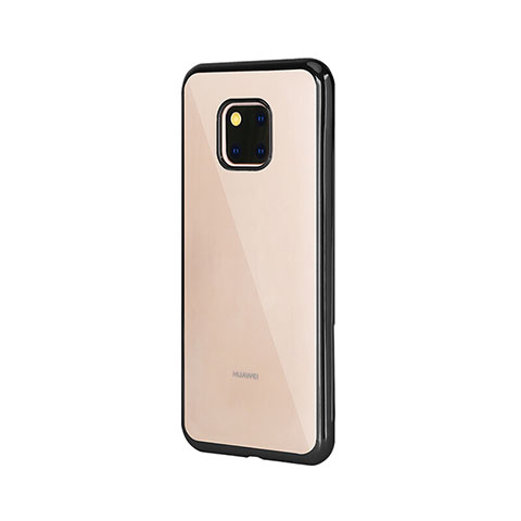 Custodia Silicone Trasparente Ultra Sottile Cover Morbida H04 per Huawei Mate 20 Pro Nero