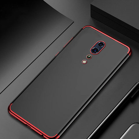 Custodia Silicone Trasparente Ultra Sottile Cover Morbida H04 per Oppo Reno Z Rosso