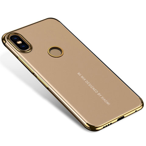 Custodia Silicone Trasparente Ultra Sottile Cover Morbida H04 per Xiaomi Mi Mix 2S Oro