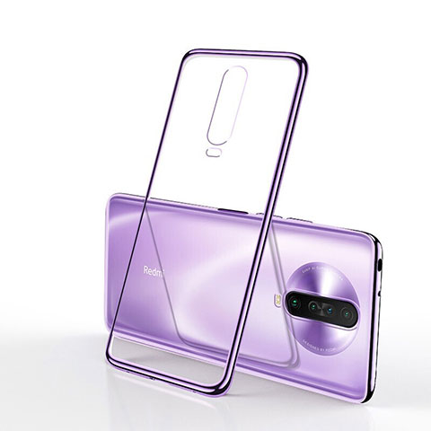 Custodia Silicone Trasparente Ultra Sottile Cover Morbida H04 per Xiaomi Redmi K30 5G Viola