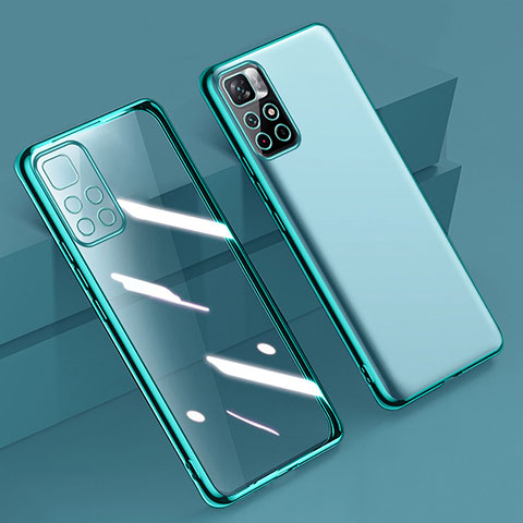 Custodia Silicone Trasparente Ultra Sottile Cover Morbida H04 per Xiaomi Redmi Note 11 5G Verde