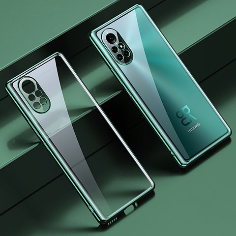 Custodia Silicone Trasparente Ultra Sottile Cover Morbida H06 per Huawei Nova 8 5G Verde