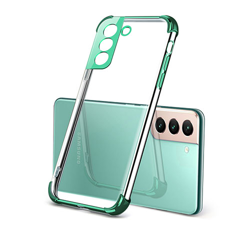 Custodia Silicone Trasparente Ultra Sottile Cover Morbida H09 per Samsung Galaxy S21 Plus 5G Verde