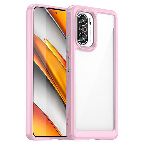 Custodia Silicone Trasparente Ultra Sottile Cover Morbida JS1 per Xiaomi Mi 11i 5G Rosa