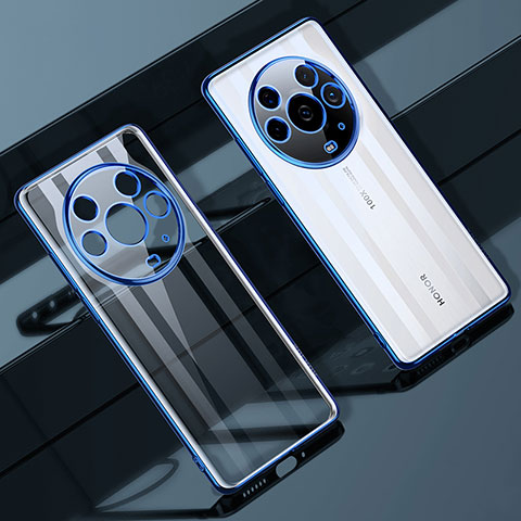 Custodia Silicone Trasparente Ultra Sottile Cover Morbida LD1 per Huawei Honor Magic3 Pro+ Plus 5G Blu