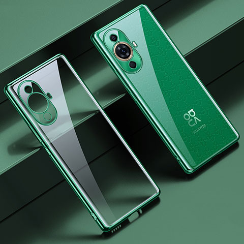 Custodia Silicone Trasparente Ultra Sottile Cover Morbida LD1 per Huawei Nova 11 Ultra Verde