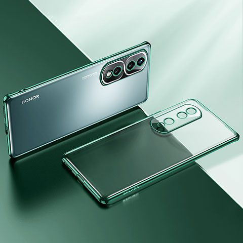 Custodia Silicone Trasparente Ultra Sottile Cover Morbida LD2 per Huawei Honor 80 Pro 5G Verde