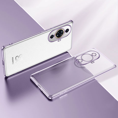 Custodia Silicone Trasparente Ultra Sottile Cover Morbida LD2 per Huawei Nova 11 Pro Viola