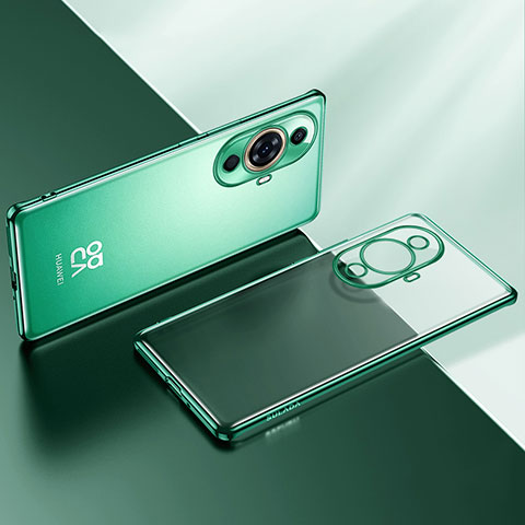 Custodia Silicone Trasparente Ultra Sottile Cover Morbida LD2 per Huawei Nova 11 Ultra Verde