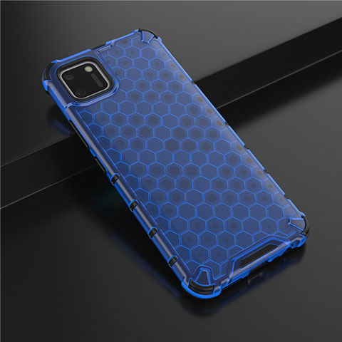 Custodia Silicone Trasparente Ultra Sottile Cover Morbida P01 per Realme C11 Blu