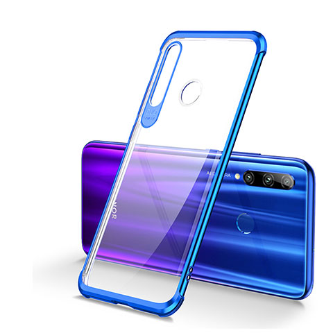 Custodia Silicone Trasparente Ultra Sottile Cover Morbida S01 per Huawei Honor 10i Blu