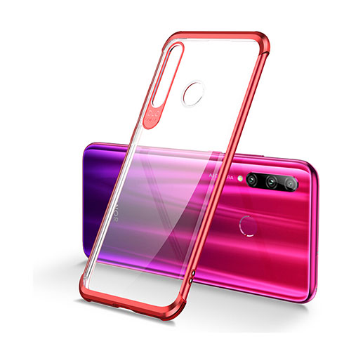 Custodia Silicone Trasparente Ultra Sottile Cover Morbida S01 per Huawei Honor 10i Rosso