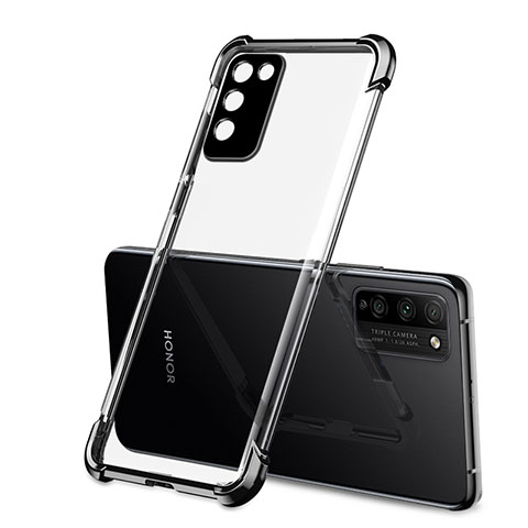 Custodia Silicone Trasparente Ultra Sottile Cover Morbida S01 per Huawei Honor 30 Lite 5G Nero