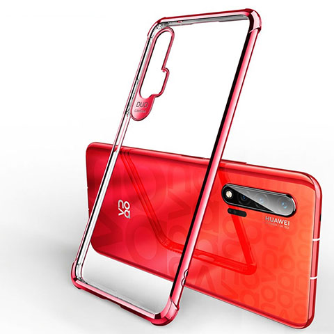 Custodia Silicone Trasparente Ultra Sottile Cover Morbida S01 per Huawei Nova 6 5G Rosso