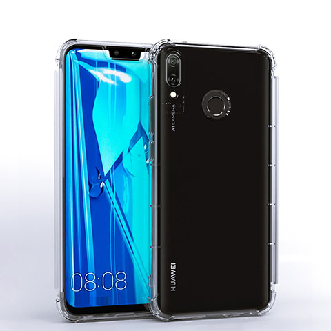 Custodia Silicone Trasparente Ultra Sottile Cover Morbida S01 per Huawei Y9 (2019) Chiaro