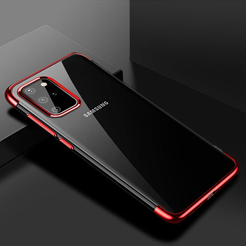 Custodia Silicone Trasparente Ultra Sottile Cover Morbida S01 per Samsung Galaxy S20 Plus Rosso