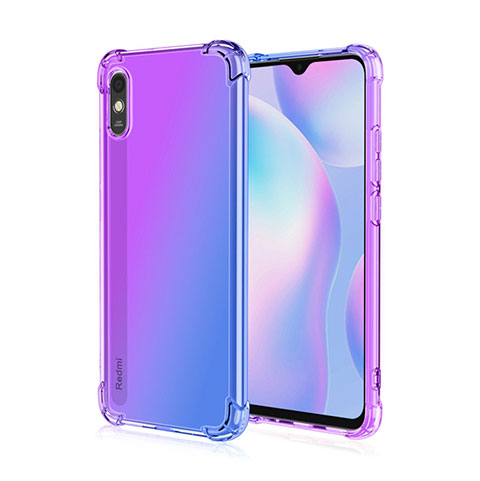 Custodia Silicone Trasparente Ultra Sottile Cover Morbida S01 per Xiaomi Redmi 9AT Viola