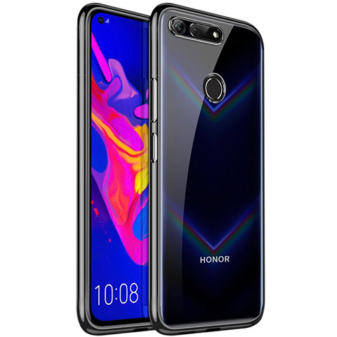 Custodia Silicone Trasparente Ultra Sottile Cover Morbida S02 per Huawei Honor V20 Nero