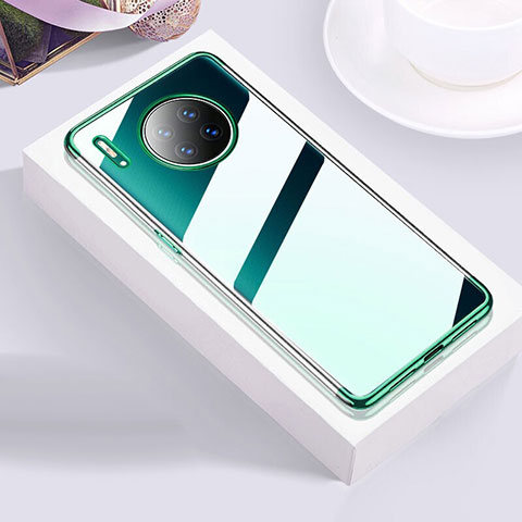 Custodia Silicone Trasparente Ultra Sottile Cover Morbida S02 per Huawei Mate 30 Pro Verde