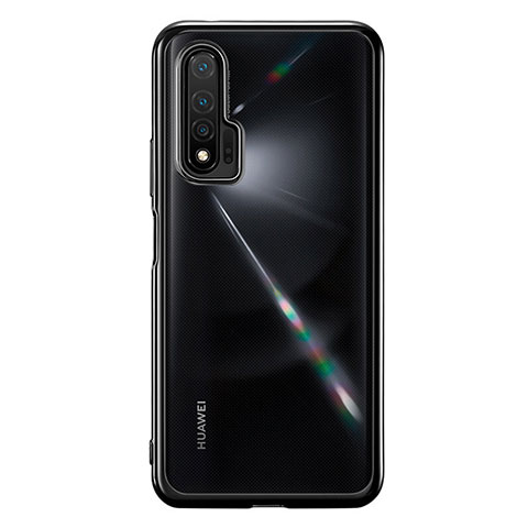 Custodia Silicone Trasparente Ultra Sottile Cover Morbida S02 per Huawei Nova 6 5G Nero