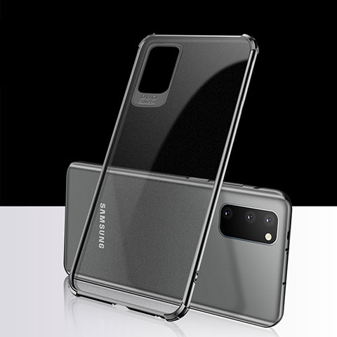 Custodia Silicone Trasparente Ultra Sottile Cover Morbida S02 per Samsung Galaxy S20 Nero