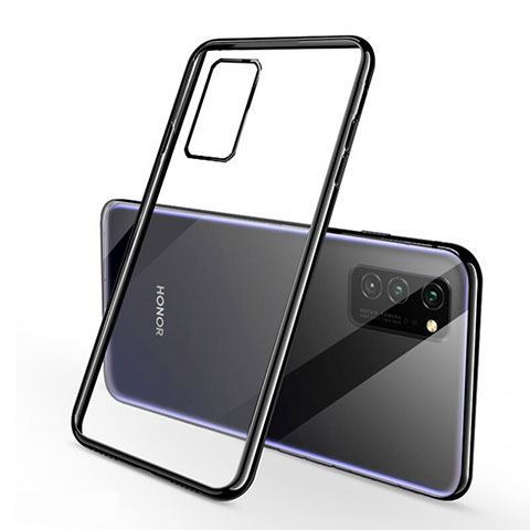 Custodia Silicone Trasparente Ultra Sottile Cover Morbida S03 per Huawei Honor View 30 5G Nero