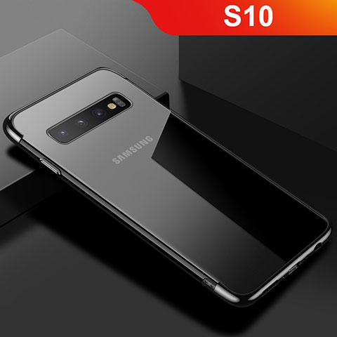 Custodia Silicone Trasparente Ultra Sottile Cover Morbida S03 per Samsung Galaxy S10 5G Nero